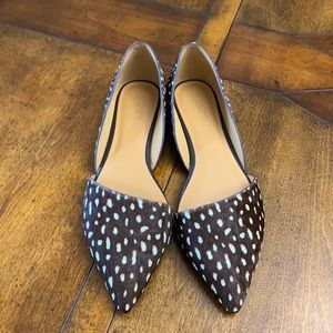 Jcrew brown giraffe print flats